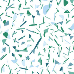 Abstract chaotic shapes and elements seamless pattern.
