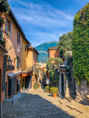 View of steep street in Bellagio 