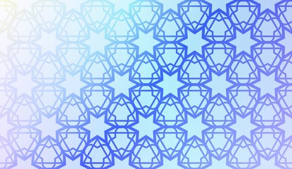 Art deco geometric pattern with Abstract Blurred Gradient Background. For Screen Cell Phone. Vector Illustration.
