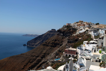 Fototapeta na wymiar Blick über Santorini