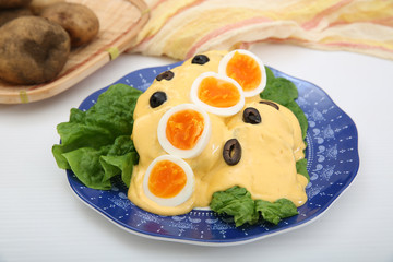 ジャガイモのチーズソース