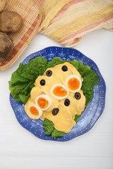 ジャガイモのチーズソース