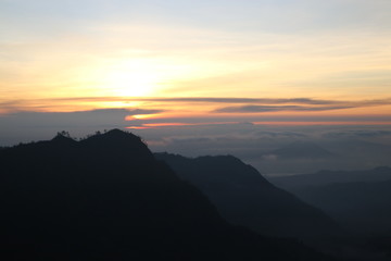 the sunrise at mt.Bromo in indonesia