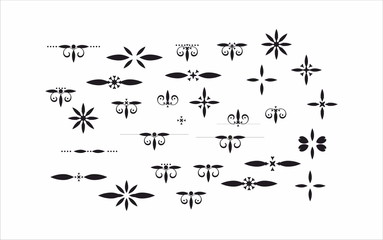 Decorative flower graphic element