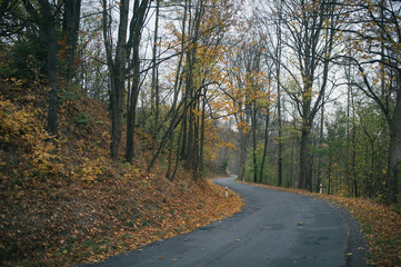 Obraz premium Exploring gravel roads near Hruba Voda, Domasov and surrounding military area