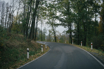 Fototapeta na wymiar Exploring gravel roads near Hruba Voda, Domasov and surrounding military area