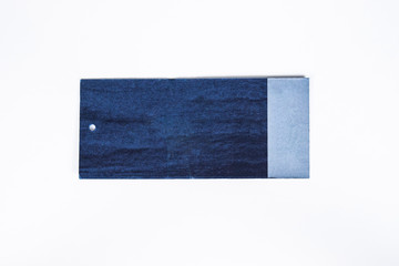 Fashion label tag mockup and template design for textile graphic designer