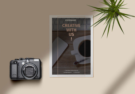 Portfolio Layout with Tan Elements