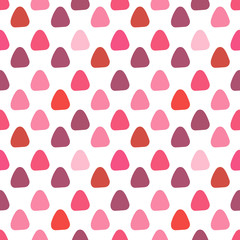 Cute round abstract triangle seamless pattern. Vector illustration.