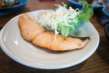grilled salmon,  roasted salmon