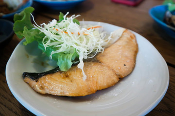 grilled salmon,  roasted salmon