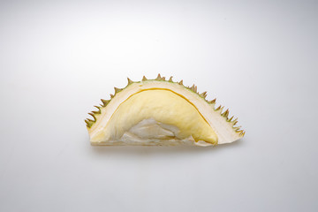 Durian isolated on white background.