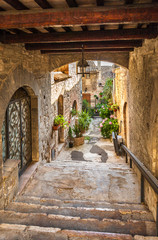 Beautiful yard in the town Assisi, Italy
