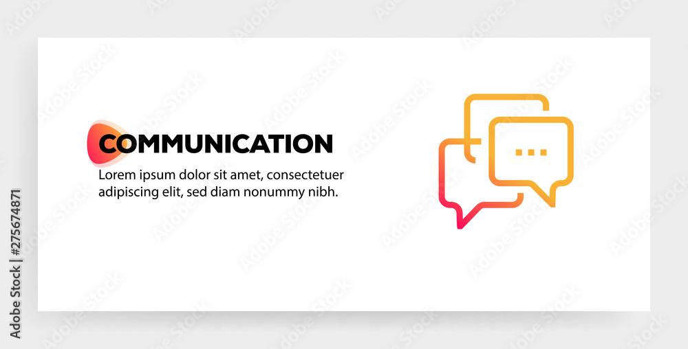 Sticker communication icon concept