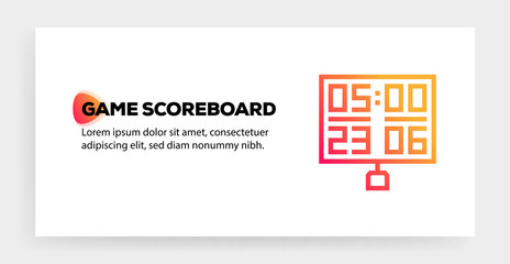 GAME SCOREBOARD ICON CONCEPT