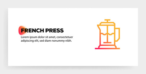 FRENCH PRESS ICON CONCEPT