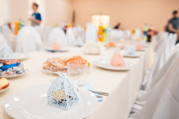 tables at the wedding