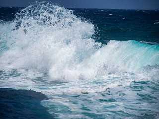 Crashing waves at Shete Boka National park, curacao