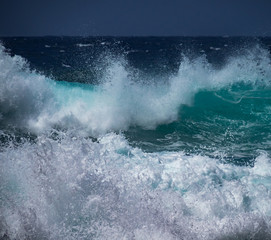 Crashing waves at Shete Boka National park, curacao