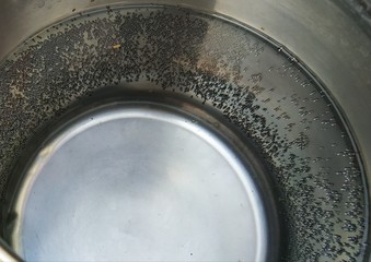 water flowing from faucet