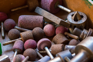vintage hardware at a flea market