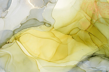  Abstract colorful background, wallpaper. Mixing acrylic paints. Modern art. Marble texture. Alcohol ink colors  translucent