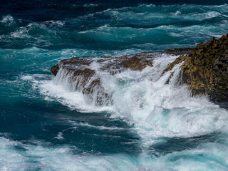 Crashing waves at Shete Boka National park, curacao