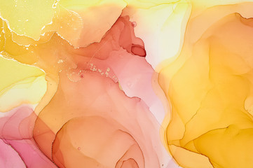  Abstract colorful background, wallpaper. Mixing acrylic paints. Modern art. Marble texture. Alcohol ink colors  translucent