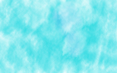 cyan water colour abstract background with space for text or image