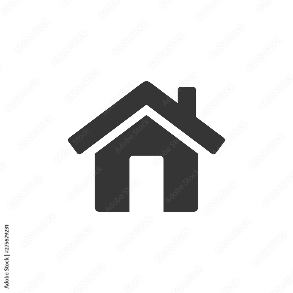 Aufkleber home icon template black color editable. house symbol vector sign isolated on white background. simp