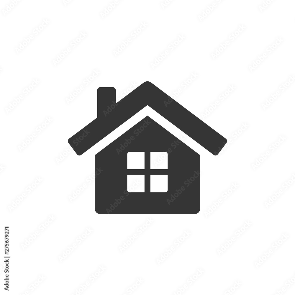 Aufkleber home icon template black color editable. house symbol vector sign isolated on white background. simp