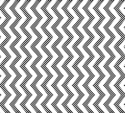 Vertical seamless chevron with black and white checkered pattern 