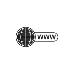 Fototapeta na wymiar Web internet and globe icon template black color editable. Web internet and globe symbol vector sign isolated on white background. Simple logo vector illustration for graphic and web design.