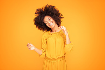 Happy afro woman with beautiful smile.