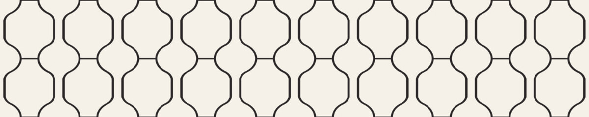 Vector modern tiles pattern. Abstract art deco seamless monochrome background