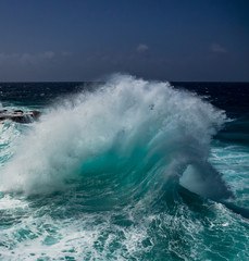 Crashing waves at Shete Boka National park, curacao