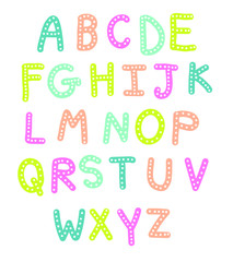hand drawn alphabet