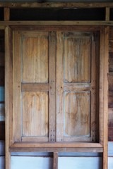 Old Thai wooden windows, vintage look