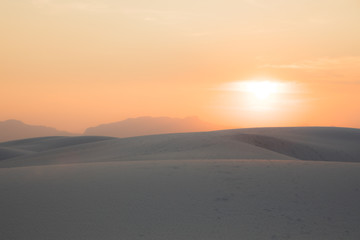 Sunset in the desert sands