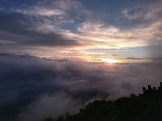 sunset over the sea