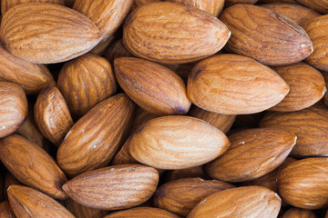 Macro details of natural almonds