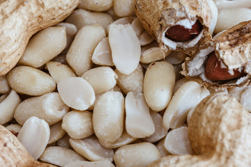 macro details peanuts, nuts details