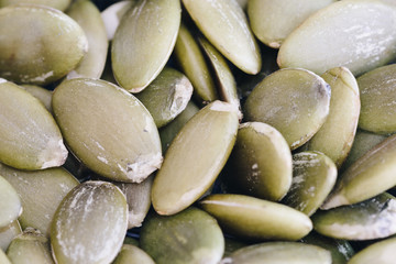 Pumpkin seeds macro details, pipes