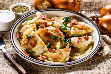Dumplings - cheese noodles with bacon