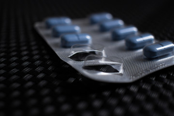 Drug abuse dangerous drugs cocaine heroin heroine addiction concept black background 