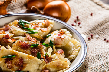 Dumplings - cheese noodles with bacon