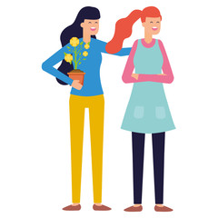 gardener women work gardening design