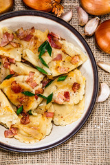 Dumplings - cheese noodles with bacon