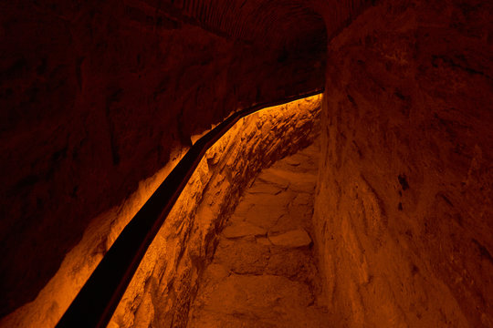 In the castle corridor