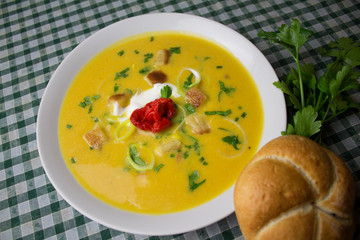 Delicious soups, Homemade, excellent classic gastronomy